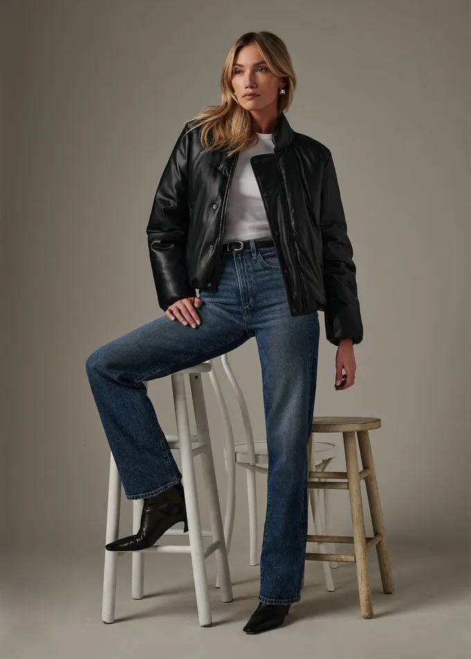 Jackets Outerwear Women Joe8217s Jeans THE KIKI VEGAN LEATHER BOMBER JACKET Black Jackets Outerwear Women Joe8217s Jeans THE KIKI VEGAN LEATHER BOMBER JACKET Black