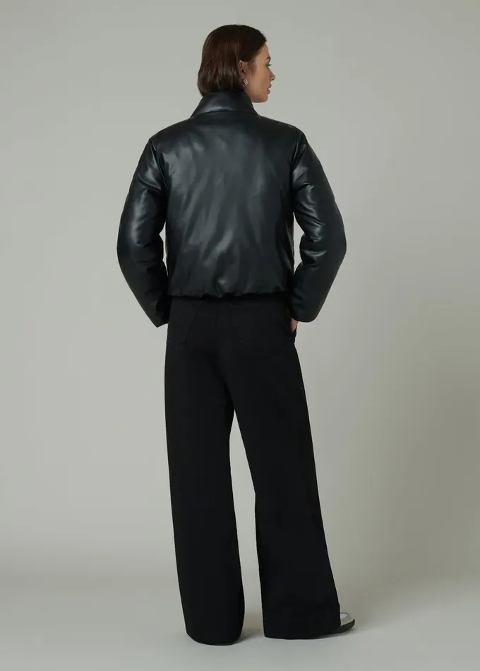 Jackets Outerwear Women Joe8217s Jeans THE KIKI VEGAN LEATHER BOMBER JACKET Black