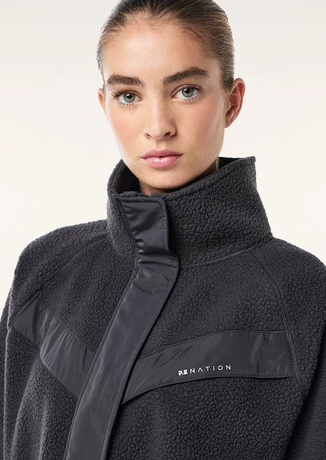 Jackets SHELTER SHERPA JACKET IN ASPHALT 8211 PE Nation Women