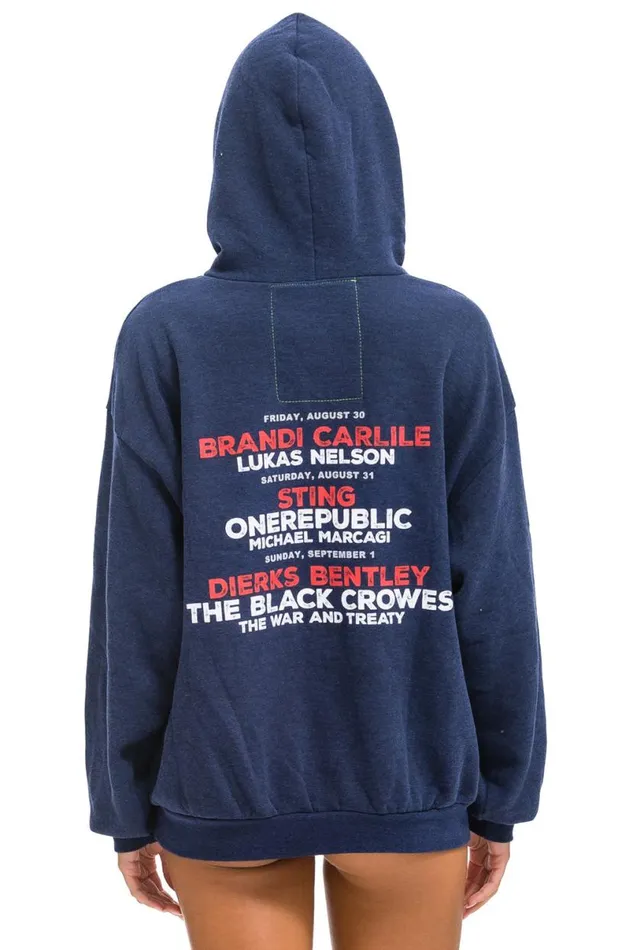 Jazz Aspen Snowmass 2024 Pullover Hoodie Relaxed 8211 Navy WomenMen Aviator Nation Hoodies