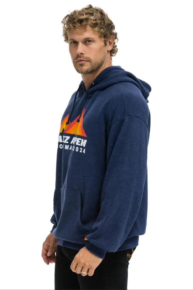 Jazz Aspen Snowmass 2024 Pullover Hoodie Relaxed 8211 Navy WomenMen Aviator Nation Hoodies