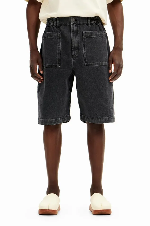 Jeans And Trousers Men Desigual Denim Shorts With Pockets Blue