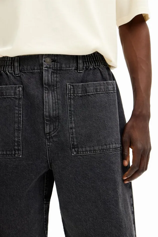 Jeans And Trousers Men Desigual Denim Shorts With Pockets Blue