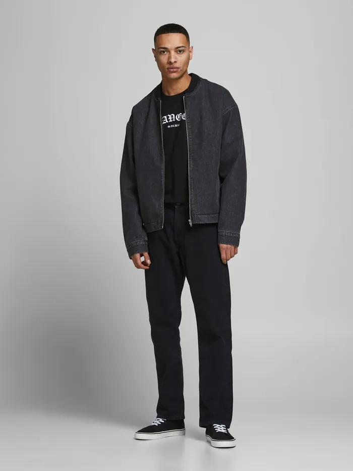 Jeans JACK and JONES Mens CLIFF ORIGINAL CJ 981 BOOTCUT JEANS Black Black Denim