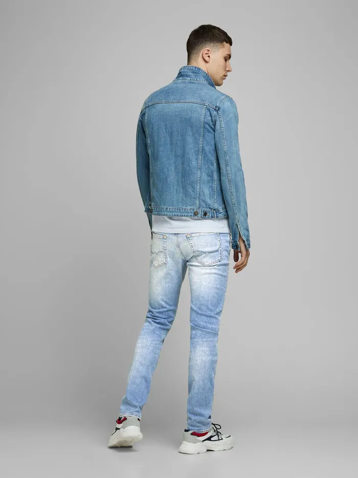 Jeans JACK and JONES Mens GLENN ICON JJ 657 50SPS SLIM FIT JEANS Blue Blue Denim