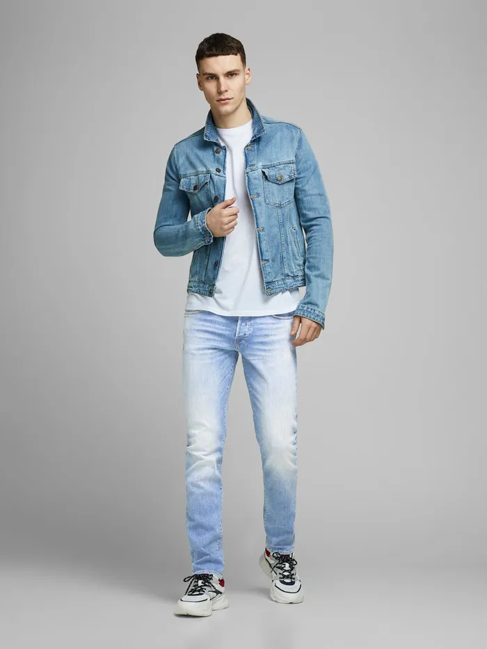 Jeans JACK and JONES Mens GLENN ICON JJ 657 50SPS SLIM FIT JEANS Blue Blue Denim