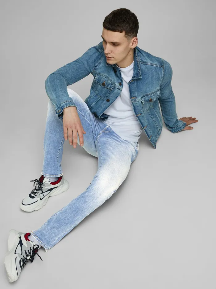 Jeans JACK and JONES Mens GLENN ICON JJ 657 50SPS SLIM FIT JEANS Blue Blue Denim