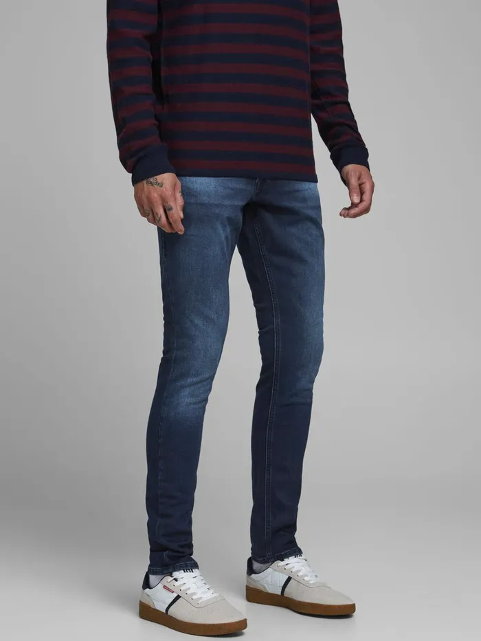 Jeans JACK and JONES Mens GLENN ORIGIANL GE 011 INDIGO KNIT SLIM FIT JEANS Blue Blue Denim Jeans JACK and JONES Mens GLENN ORIGIANL GE 011 INDIGO KNIT SLIM FIT JEANS Blue Blue Denim