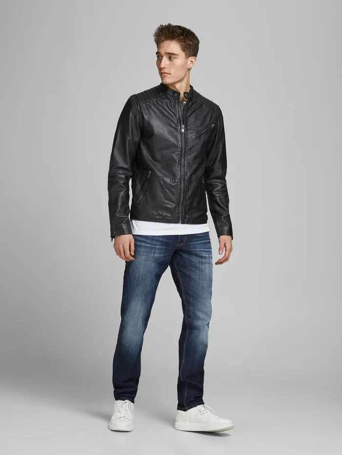 Jeans JACK and JONES Mens GLENN ORIGINAL JJ 256 SLIM FIT JEANS Blue Blue Denim