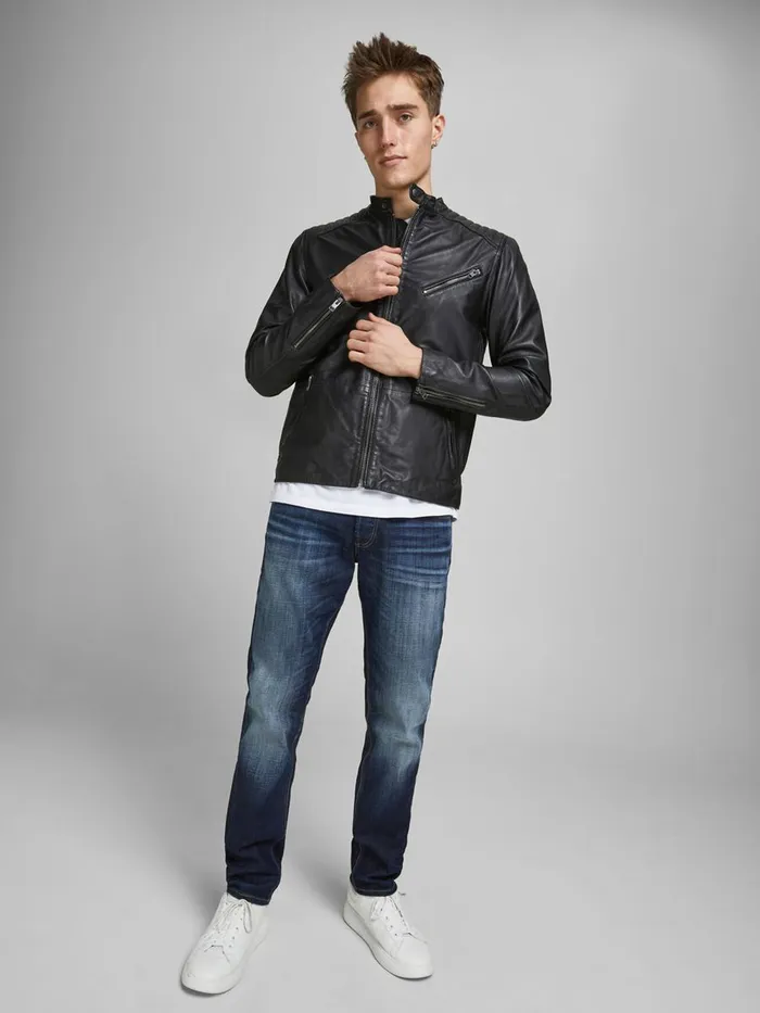 Jeans JACK and JONES Mens GLENN ORIGINAL JJ 256 SLIM FIT JEANS Blue Blue Denim