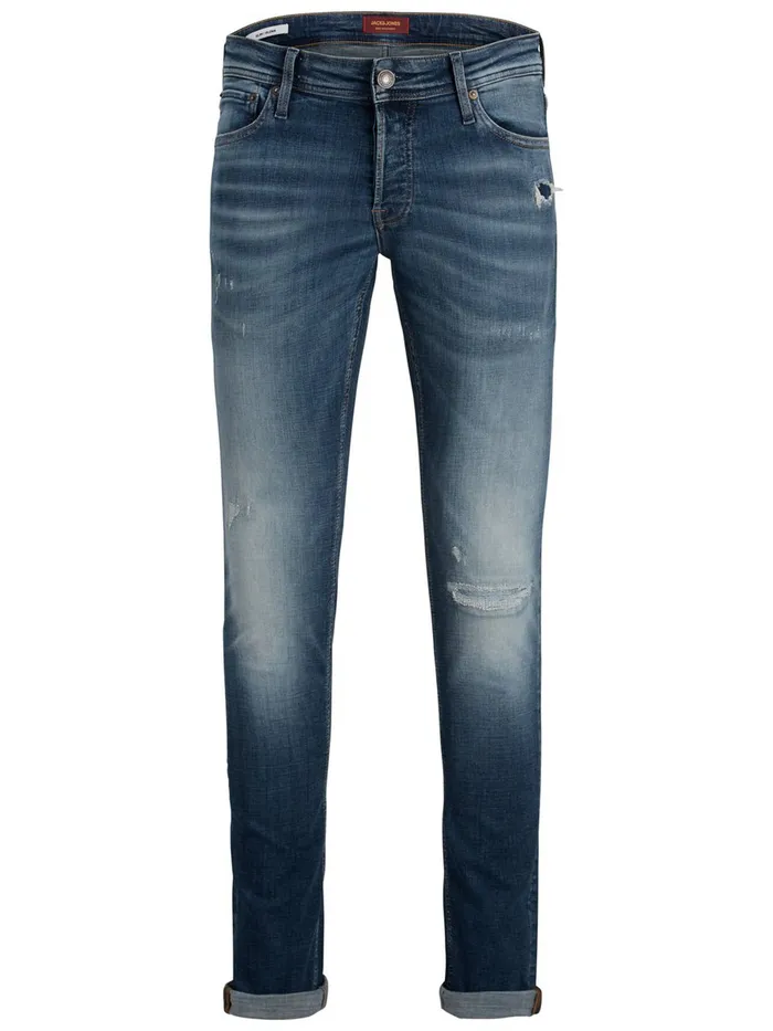 Jeans JACK and JONES Mens GLENN ORIGINAL JOS 631 SLIM FIT JEANS Blue Blue Denim