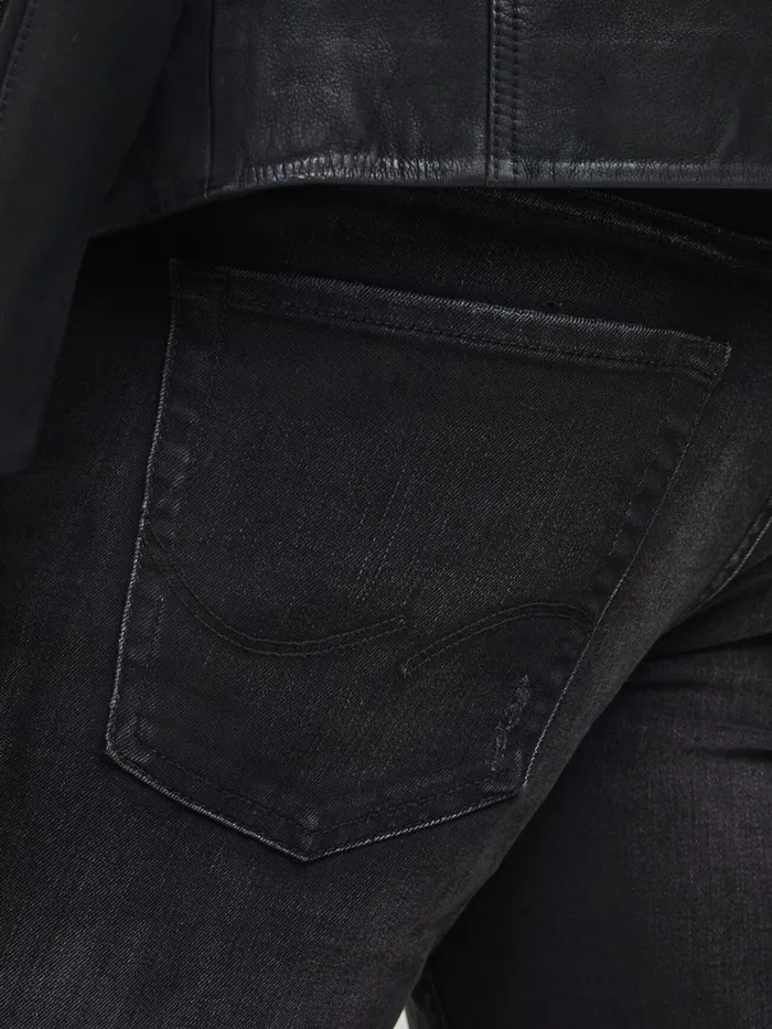 Jeans JACK and JONES Mens GLENN ORIGINAL JOS 633 SLIM FIT JEANS Black Black Denim