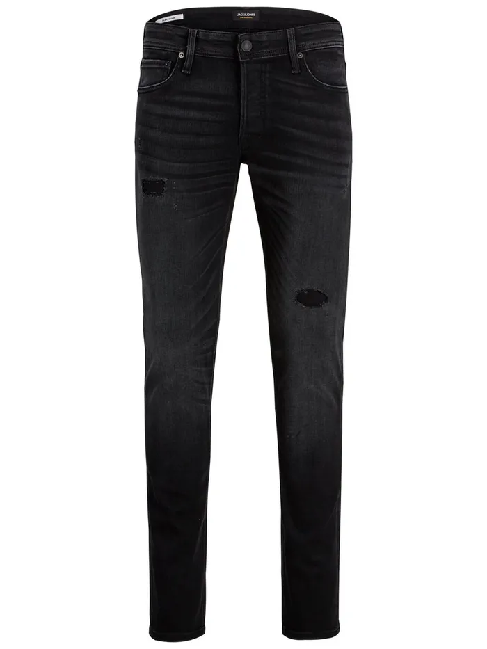 Jeans JACK and JONES Mens GLENN ORIGINAL JOS 633 SLIM FIT JEANS Black Black Denim