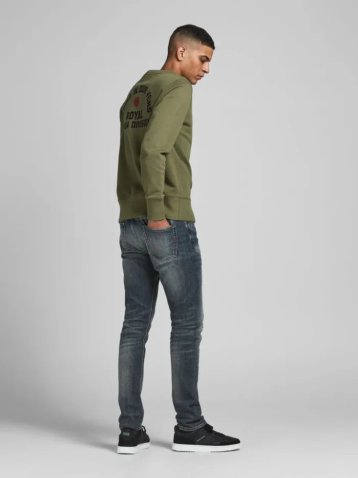 Jeans JACK and JONES Mens GLENN ROYAL R215 RDD LTD SLIM FIT JEANS Blue Blue Denim