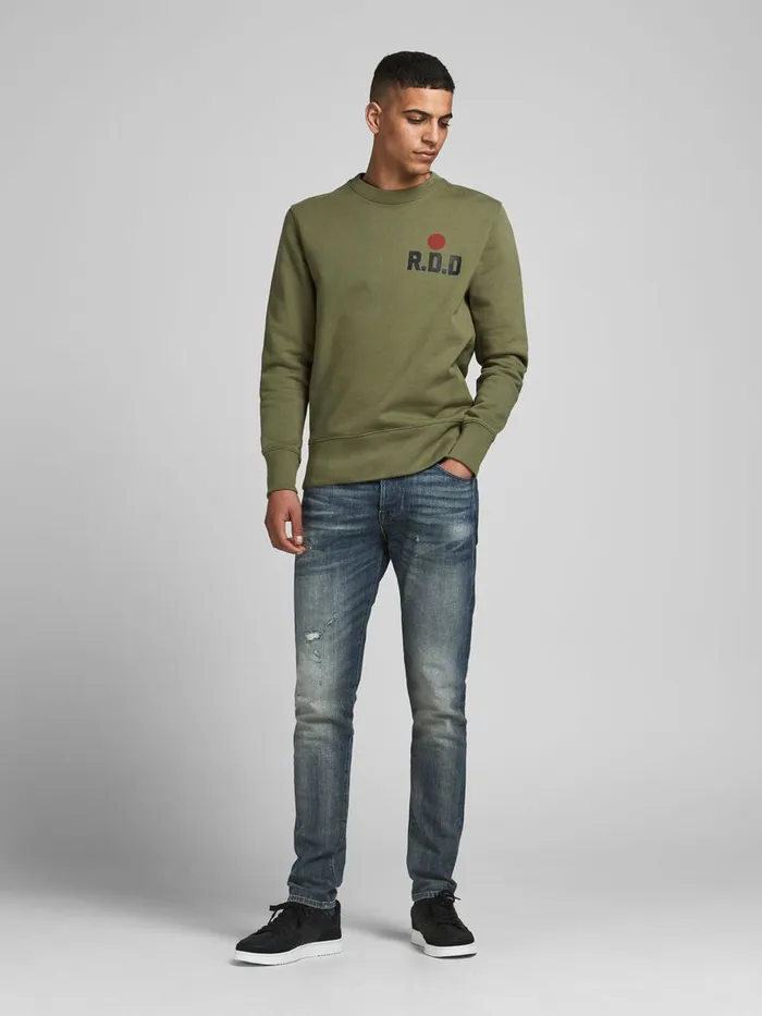 Jeans JACK and JONES Mens GLENN ROYAL R215 RDD LTD SLIM FIT JEANS Blue Blue Denim