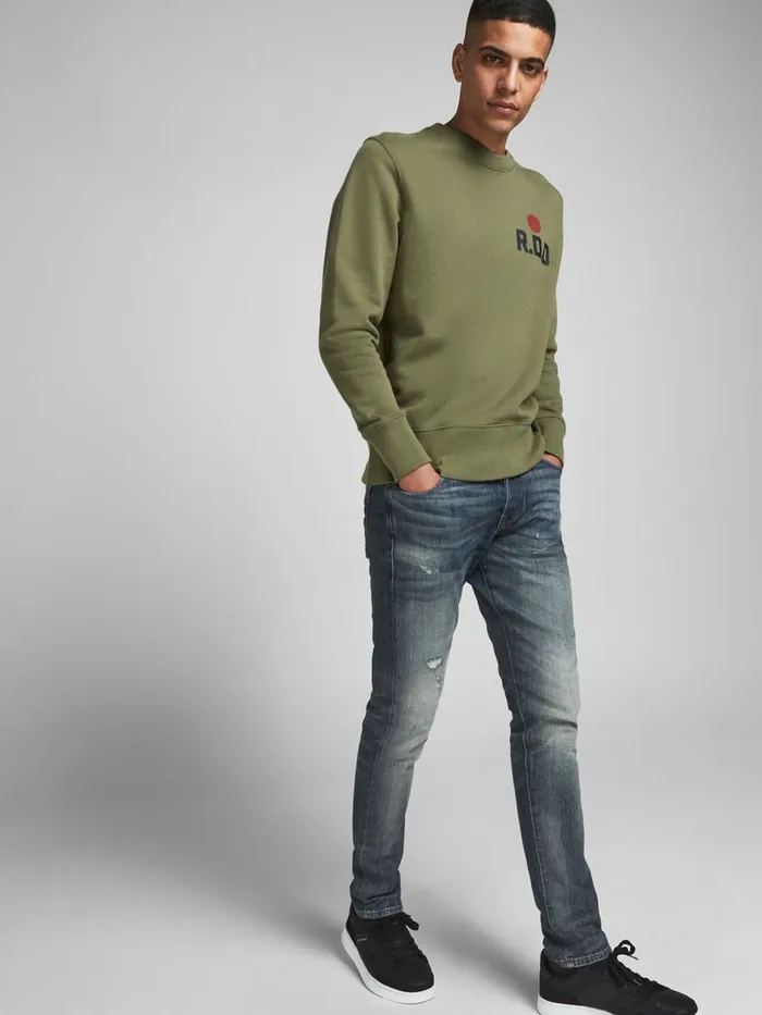 Jeans JACK and JONES Mens GLENN ROYAL R215 RDD LTD SLIM FIT JEANS Blue Blue Denim
