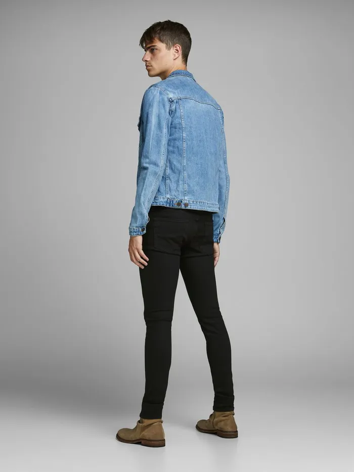 Jeans JACK and JONES Mens LIAM ORIGINAL AM 009 SKINNY FIT JEANS Black Black Denim