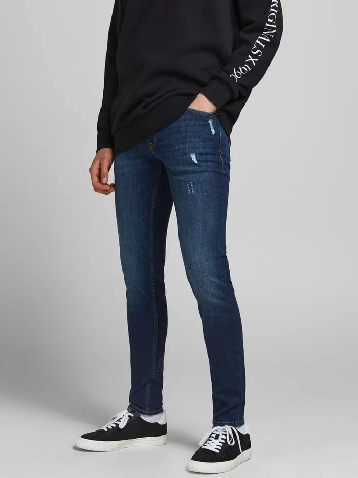 Jeans JACK and JONES Mens LIAM ORIGINAL CJ 808 SKINNY FIT JEANS Blue Blue Denim