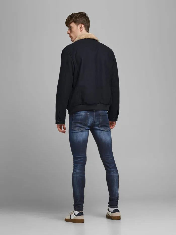 Jeans JACK and JONES Mens LIAM ORIGINAL JOS 991 SKINNY FIT JEANS Blue Blue Denim