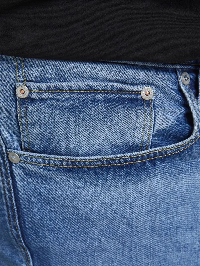 Jeans JACK and JONES Mens MIKE ICON AM 207 PLUS SIZE COMFORT FIT JEANS Blue Blue Denim