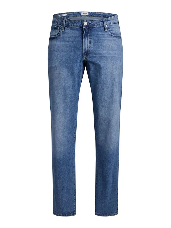 Jeans JACK and JONES Mens MIKE ICON AM 207 PLUS SIZE COMFORT FIT JEANS Blue Blue Denim
