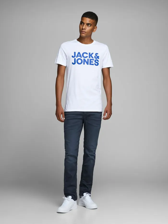 Jeans JACK and JONES Mens TIM ORIGINAL JJ 130 SLIMSTRAIGHT FIT JEANS Blue Blue Denim