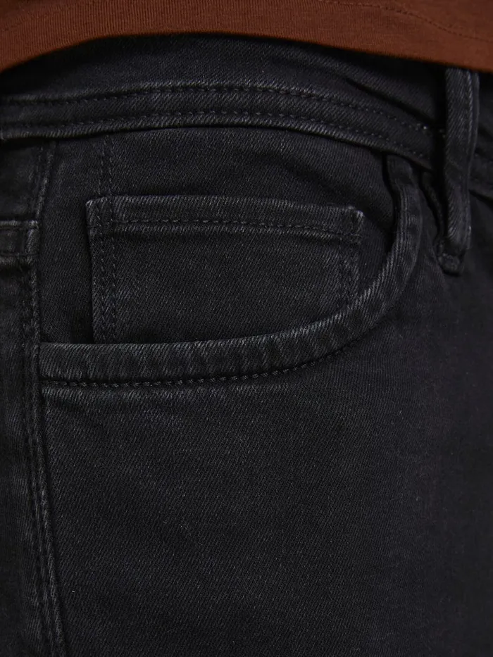 Jeans JACK and JONES Mens TIM VINTAGE AM 066 LID SLIMSTRAIGHT FIT JEANS Black Black Denim