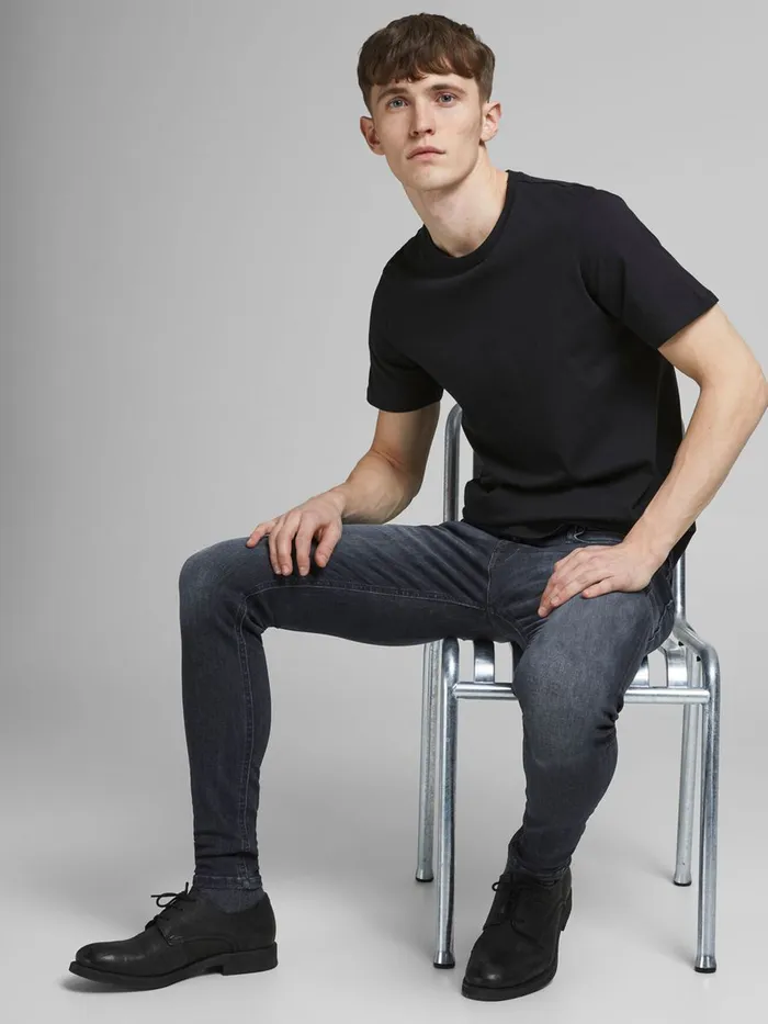Jeans JACK and JONES Mens TOM ORIGINAL JOS 251 SPS SKINNY FIT JEANS Black Black Denim