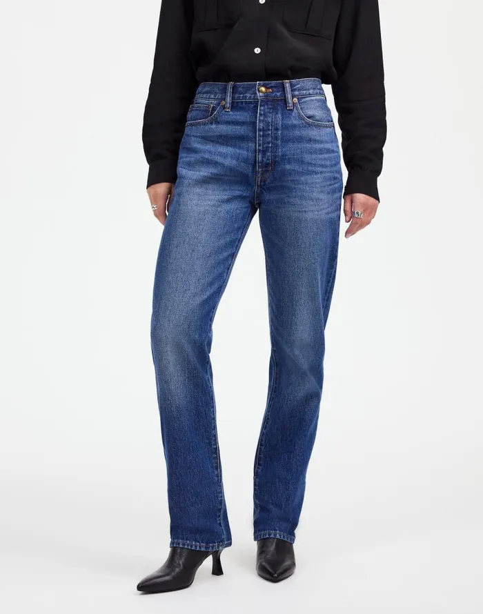 Jeans Women Madewell Alexa Chung For Madewell HighRise Straight Jean In Allendale Wash Allendale Wash