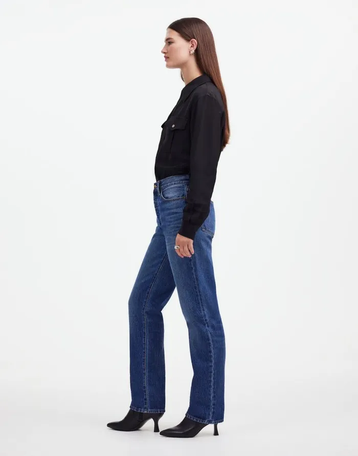 Jeans Women Madewell Alexa Chung For Madewell HighRise Straight Jean In Allendale Wash Allendale Wash