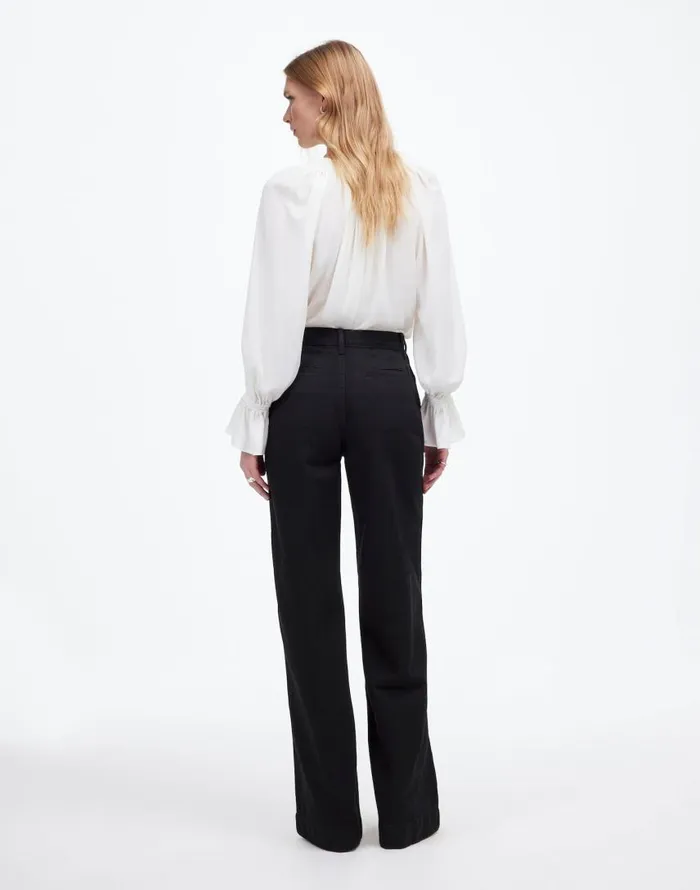 Jeans Women Madewell SuperwideLeg Trouser Jeans Black Rinse Wash