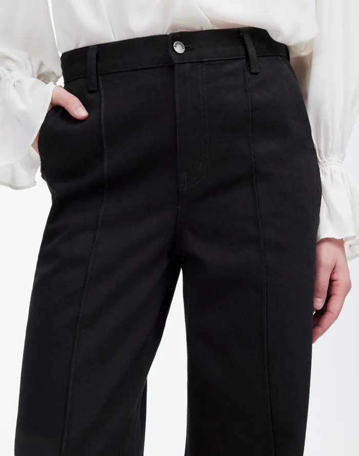 Jeans Women Madewell SuperwideLeg Trouser Jeans Black Rinse Wash