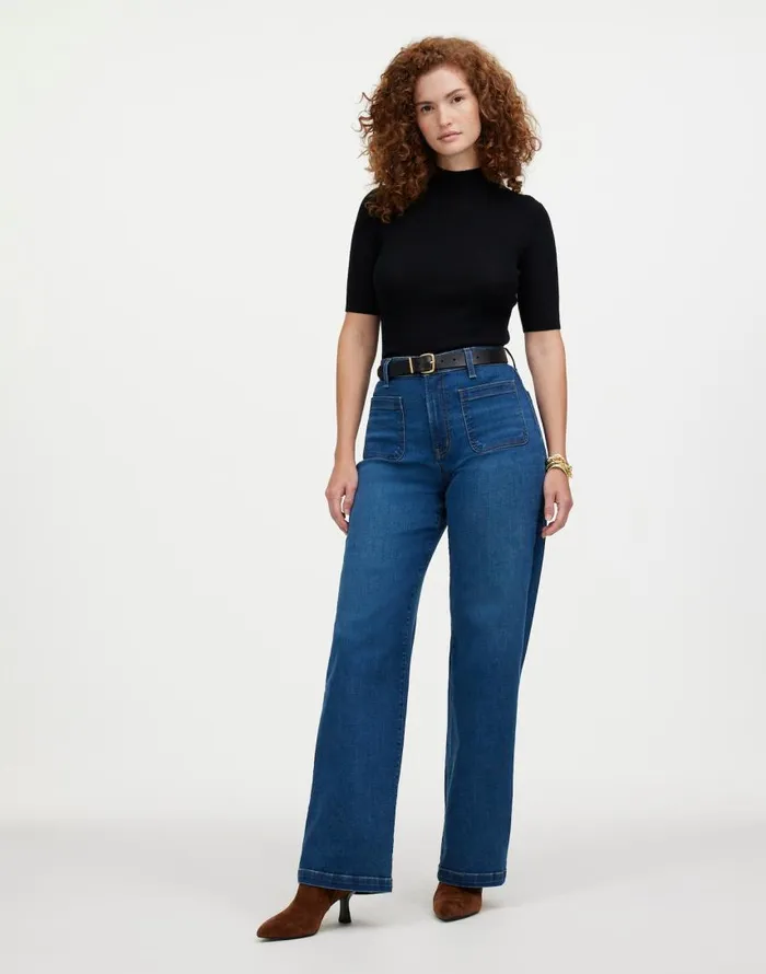 Jeans Women Madewell The Curvy Emmett WideLeg Jean Patch Pocket Edition Allentown Wash Jeans Women Madewell The Curvy Emmett WideLeg Jean Patch Pocket Edition Allentown Wash
