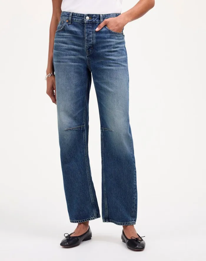 Jeans Women Madewell The Darted BarrelLeg Jean Irmo Wash
