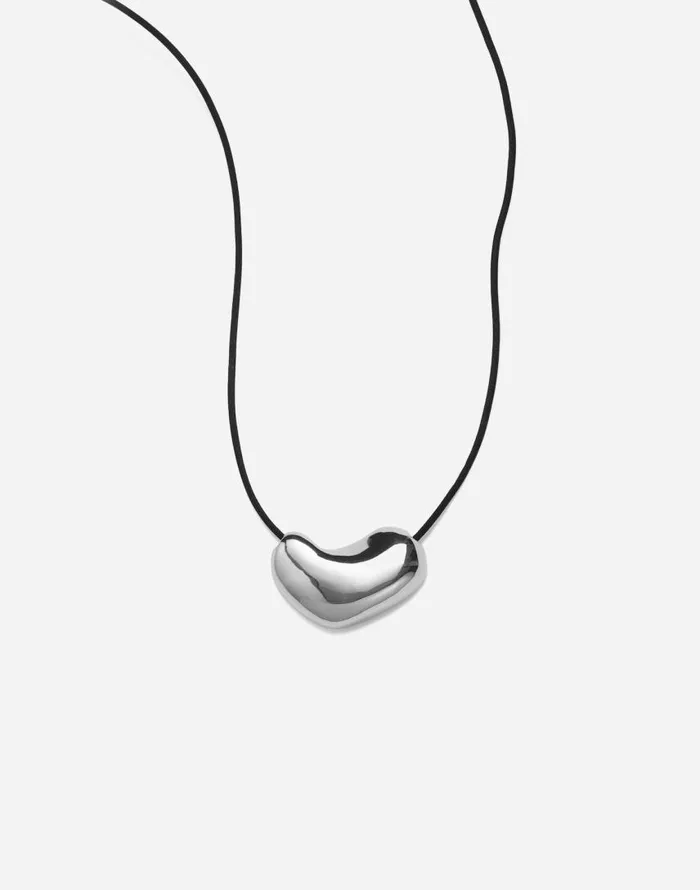 Jewelry Women Madewell AGMES Sculpted Heart Pendant Silver