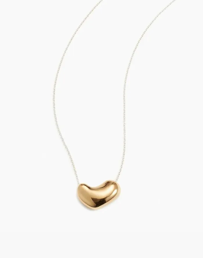 Jewelry Women Madewell AGMES Small Sculpted Heart Pendant Gold