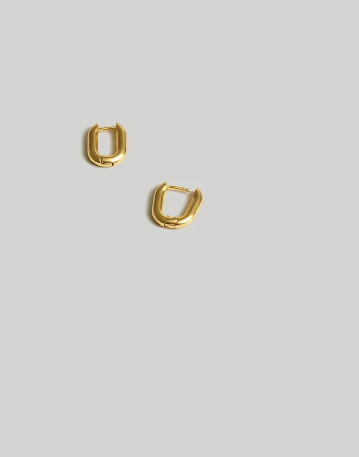 Jewelry Women Madewell Carabiner Mini Hoop Earrings Vintage Gold