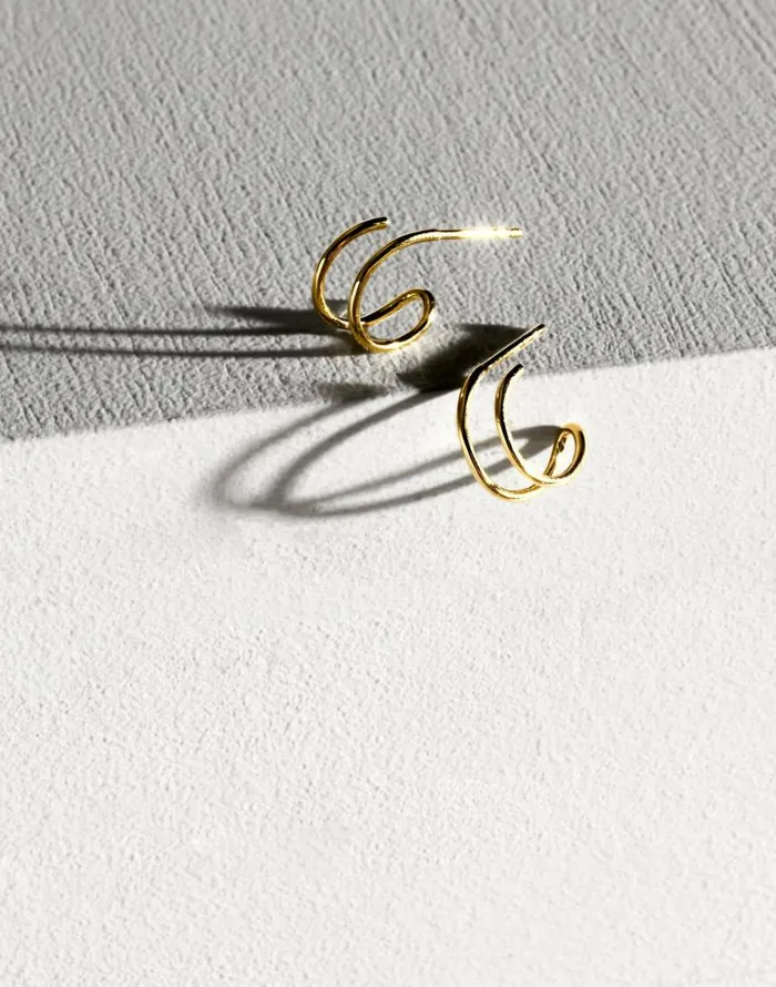 Jewelry Women Madewell DemiFine Double Hoop Earrings 14k Gold