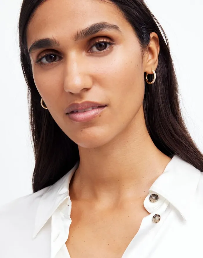 Jewelry Women Madewell DemiFine Small Hoop Earrings 14k Gold