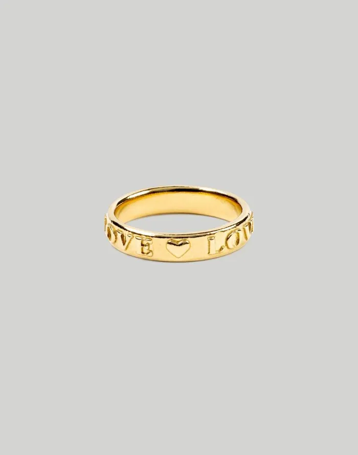 Jewelry Women Madewell Iris 1956 Jewelry Gold Love Band Ring Gold