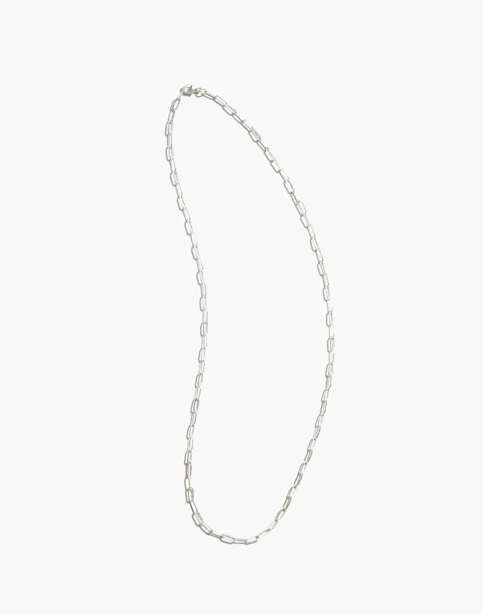 Jewelry Women Madewell Maslo Jewelry Drawn Cable Chain Necklace Sterling Silver Silver