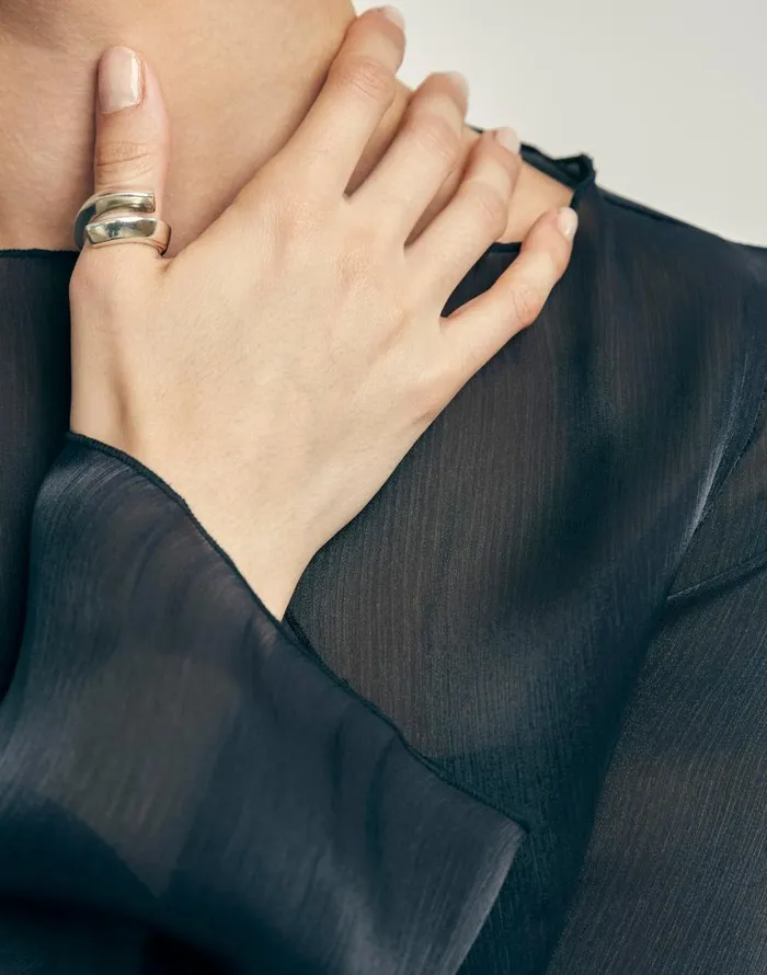 Jewelry Women Madewell Maslo Jewelry Wrap Ring Sterling Silver Silver