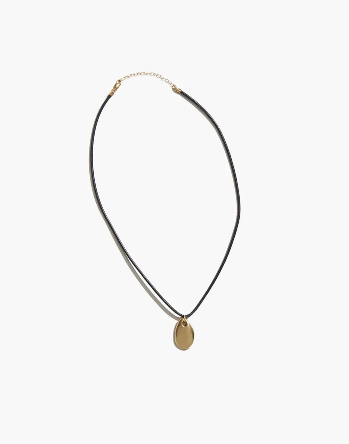 Jewelry Women Madewell Maslo Jewerly Small Pebble Pendant Necklace Gold