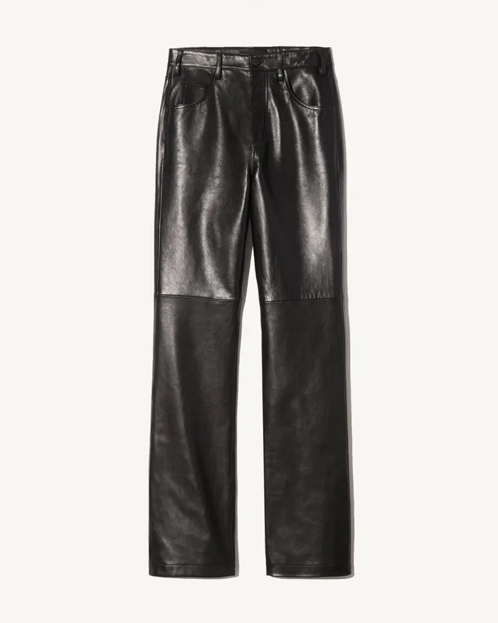 JOAN LEATHER PANT Black Women Nili Lotan Pants and Shorts