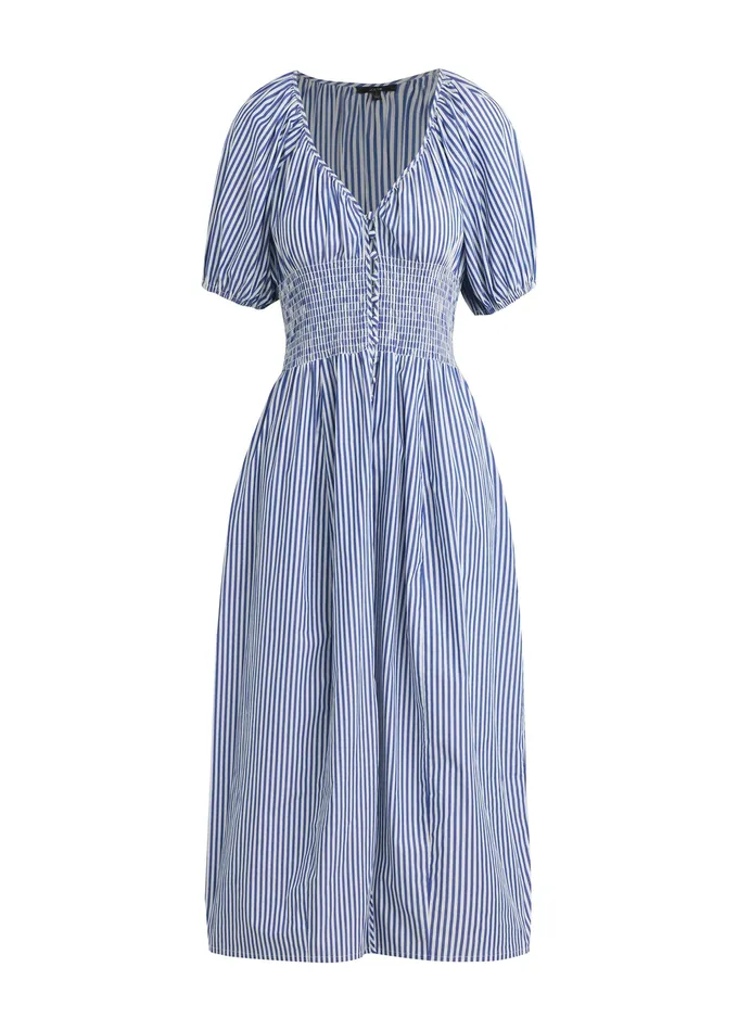 Joe8217s Jeans Dresses Jumpsuits Women THE MONET DRESS Navy White Stripe