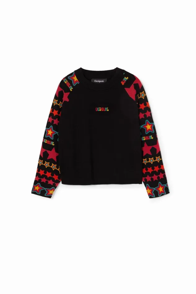 Jumpers And Sweatshirts Kids Desigual Desigual Stars Sweatshirt Black