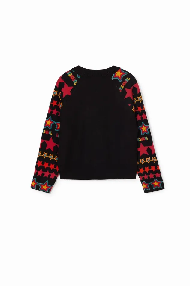 Jumpers And Sweatshirts Kids Desigual Desigual Stars Sweatshirt Black