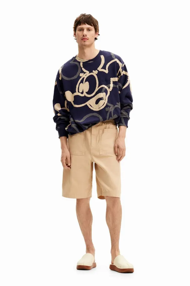 Jumpers And Sweatshirts Men Desigual Mickey Sweatshirt Blue