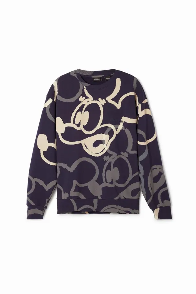 Jumpers And Sweatshirts Men Desigual Mickey Sweatshirt Blue