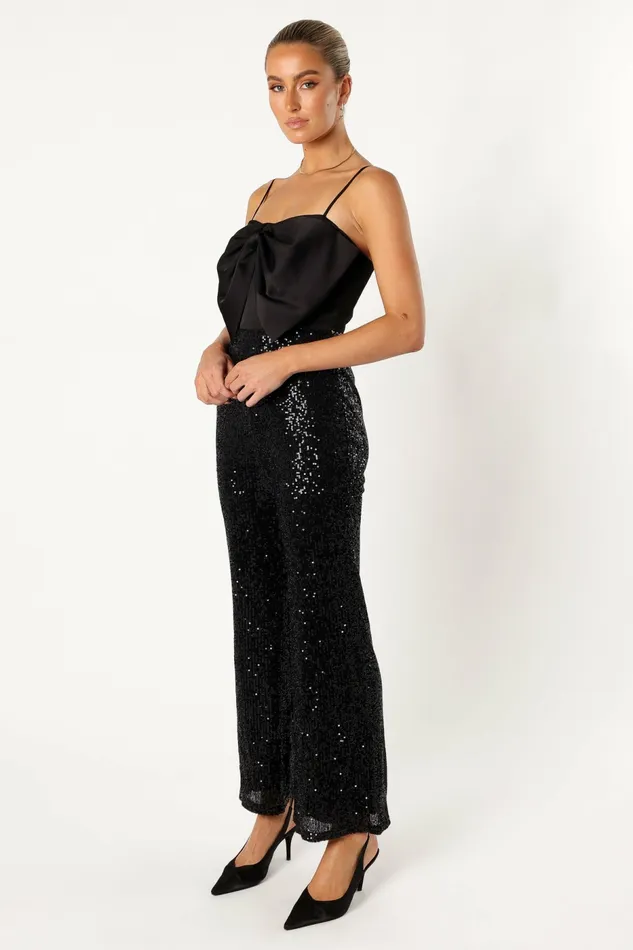 Jumpsuits and Rompers Chiara Sequin Jumpsuit Black 8211 Petal and Pup Women